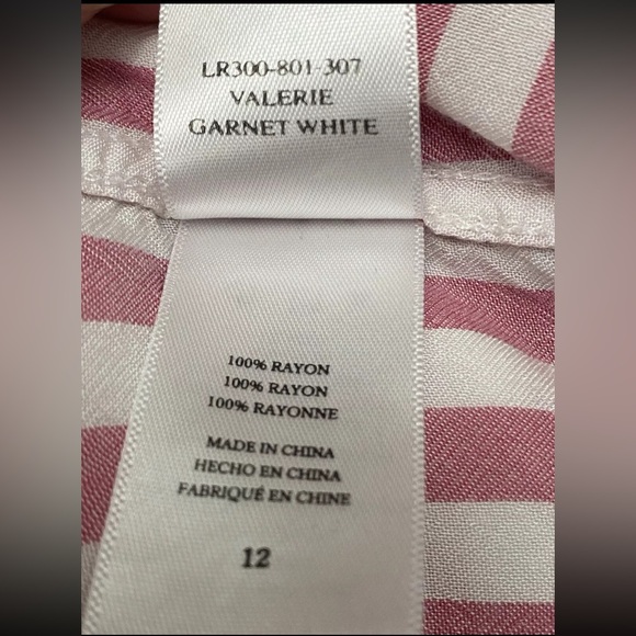 RAILS Valerie Garnet White SHIRT Girls Size 12 Long Sleeve Button Down Tie Top - Picture 7 of 8